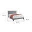  Structure de lit tapissier Madison Grey