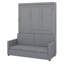 Lit escamotable double pleine grandeur avec coussin moelleux
