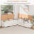 L-Shaped Corner Storage Bench with Cushioned Seating, Kitchen Breakfast Nook Bench, Space-Saving Entryway Corner Bench