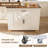 46" Kitchen Island On Wheels With Storage & Power Outlet - Movable Rustic Breakfast Bar Table, Wood Top With Adjustable Shelf & Drawer For Kitchen Dining Living Room, White