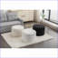Repose-pieds avec rangement Housse réversible - 24,41 po rond, sans assemblage - banc de chambre, tabouret de maquillage | Noir | Tissu Boucle-2060613311
