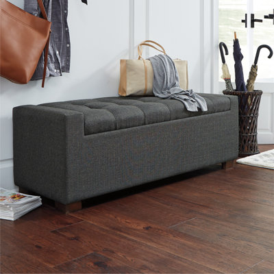 Allure Polyester Upholstered Storage Bench