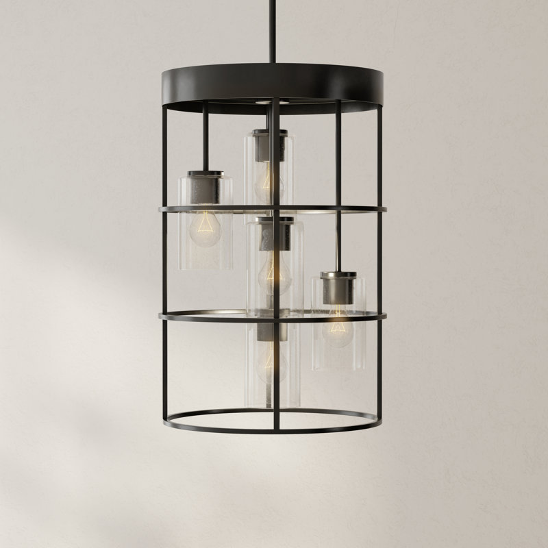5 - Light Caged Pendant, Matte Black