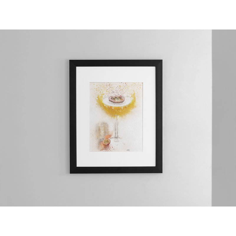 Pornstar Martini Cocktail - Single Picture Frame Print on Wood