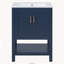 Meuble-lavabo moderne de 24 po avec design en sergé, charnières à fermeture en douceur, tablette réglable, structure ouverte à l'arrière-129106288-129106287