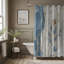 Rideau de douche 1 pièce Boho Gold and Blue Art-2008787573
