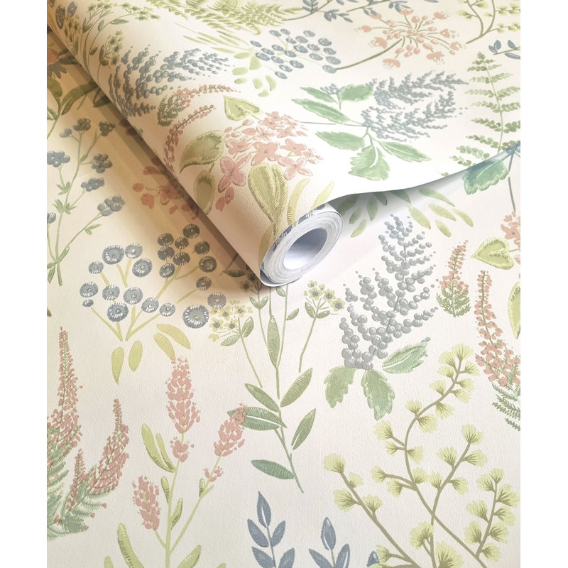 Landric Floral Double Roll, Pink/Cream