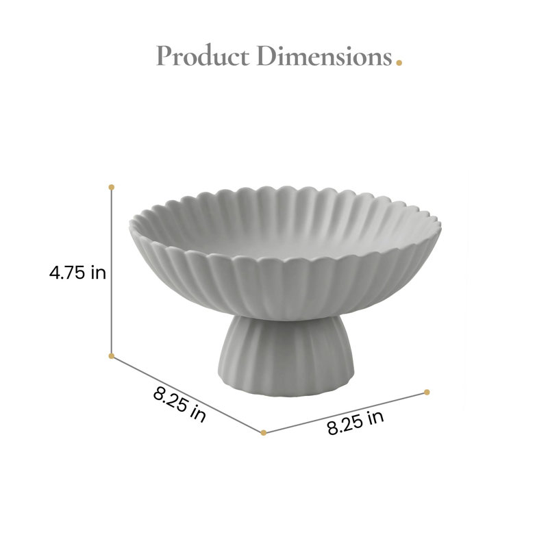 Dawn 5"H Ceramic Table Vase with Wood Base