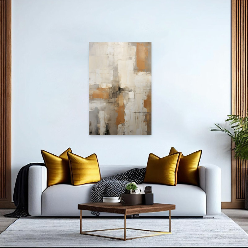 Neutral Niche 4 Abstract Contemporary Elegant Wall Art Print, 152.4cm H x 101.6cm W