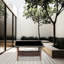Patio Modern 4 Pe - coussins noirs, eau pour meubles de jardin