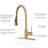 ESHOO Pull Down Kitchen Faucet-70143374