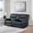 Lark Manor™ Cynita Leather Power Dual Recling Loveseat with Console, Chesapeake Blue-133434448
