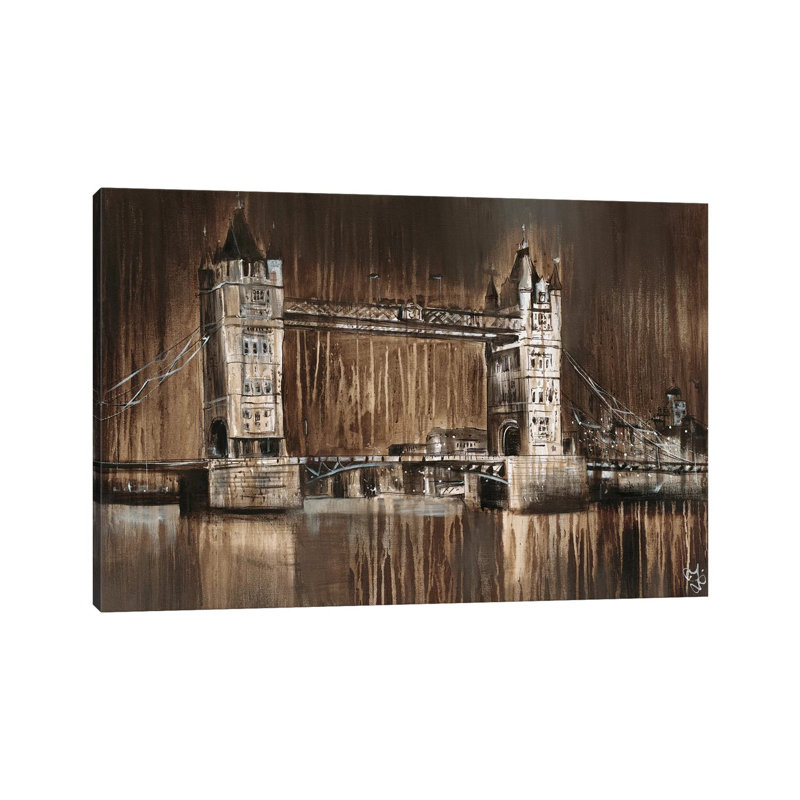 London Tower Bridge by Yuliya Volynets - Wrapped Canvas Painting, 101.6 cm H x 66.04 cm W x 1.91 cm D