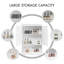 Organisateur de rangement pour salle de bain au-dessus de la toilette, tablette de salle de bain en bois robuste, support de toilette peu encombrant avec compartiments de rangement, finition blanche pour salle de bain moderne
