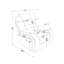 Fauteuil inclinable à bascule brun 2250