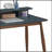 Mid-Century Modern Wood Writing Desk With Hutch-2067272413