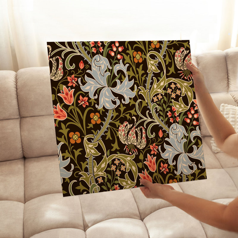 «Botanical William Morris Style», reproduction d'art classique sans cadre IV, H 20 po x l 20 po