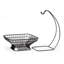 Gourmet Basics by Mikasa French Countryside Metal Fruit Basket with Banana Hook, Antique Black