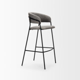 Burkeen Upholstered Counter Stool with Metal Frame