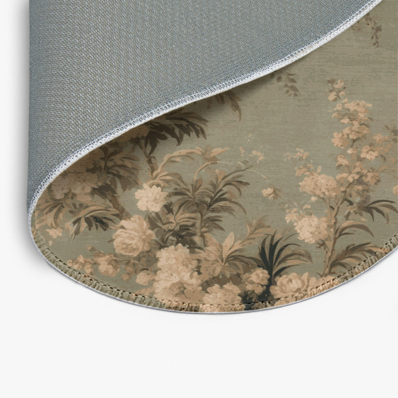 Tapis d'intérieur et d'extérieur brun français, Rond 5 pi