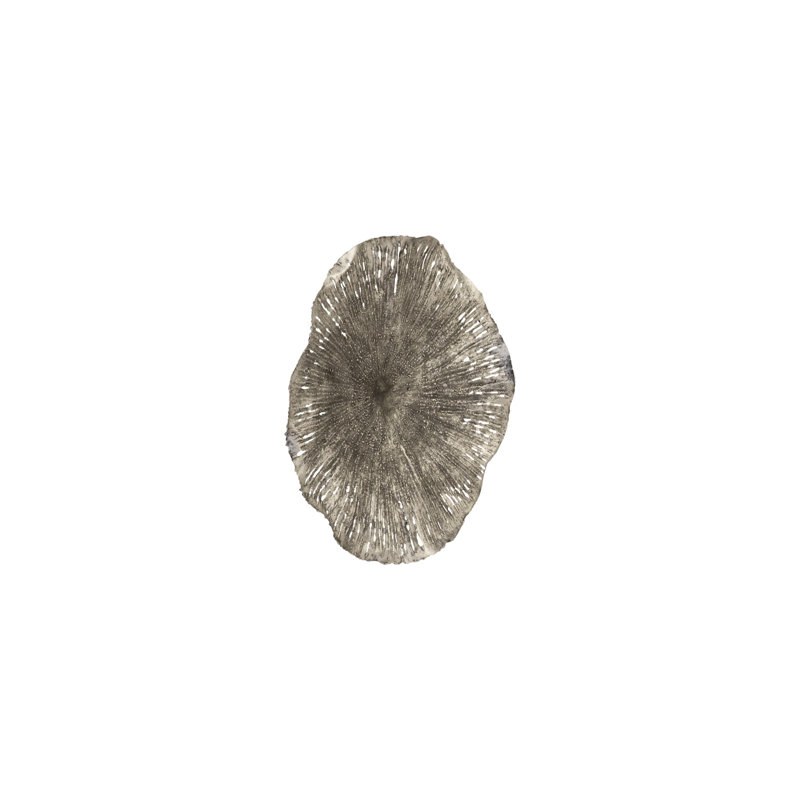 Lotus Wall Décor, Antique Silver, 9" H x 9" W x 2" D
