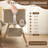 Bedside Sleeper Bassinet, Detachable Portable Baby Bassinet With Rocking Function, 8-level Height Adjustable Newborn Bed, Breathable Mesh, Storage Basket & Rotating Mobile Toy, Khaki-738893203