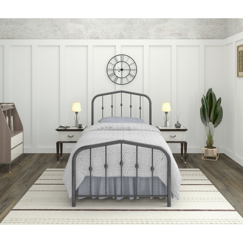 13'' Bed Frame, Twin, Silver