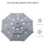 Parasol de patio gris foncé 9 pi, 3 pi, avec manivelle et bouton poussoir inclinables pour l'extérieur, gris