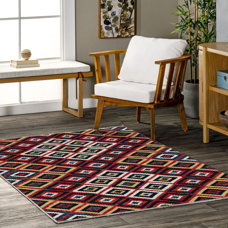 Tapis rectangulaire Zyir avec envers antidérapant, Tapis de couloir 4 pi x 16 pi 5 po