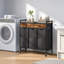 Manufactured Wood Laundry Cart with Wheels