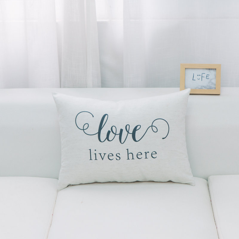  Coussin Love Live Here, Plumes