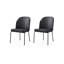 Ensemble de chaises modernes (2 pièces), doré et gris, 24,4 po x 29,5 po x 20,5 po | Structure 100% fer, siège en panneau de particules recouvert de mélamine, dossier en contreplaqué | Conception élégante, capacité de 385 lb, parfaite pour la salle à manger et le bureau-1288394829-1305479353-1305479357