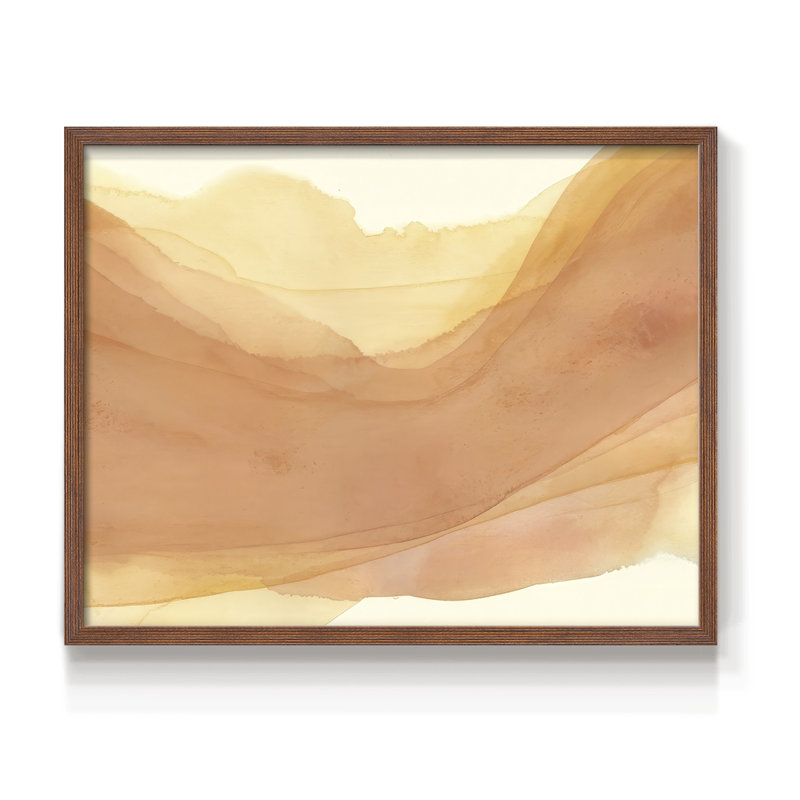 Coucher de soleil coucher de soleil I - reproduction encadrée, H 22 po x l 28 po, Noyer
