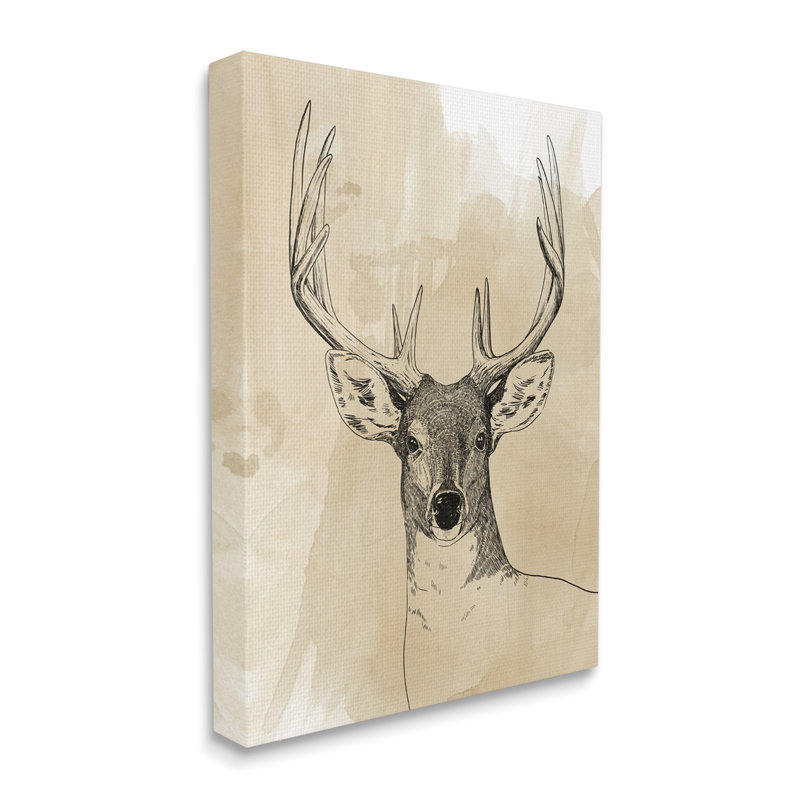 Illustration d'un animal sauvage, forêt, animalier, aquarelle, Toile tendue, H 30 po x l 24 po x P 1,5 po