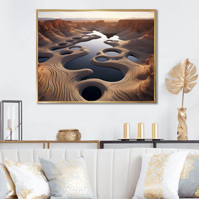 " Mysterious Futuristic Desert Lake I "