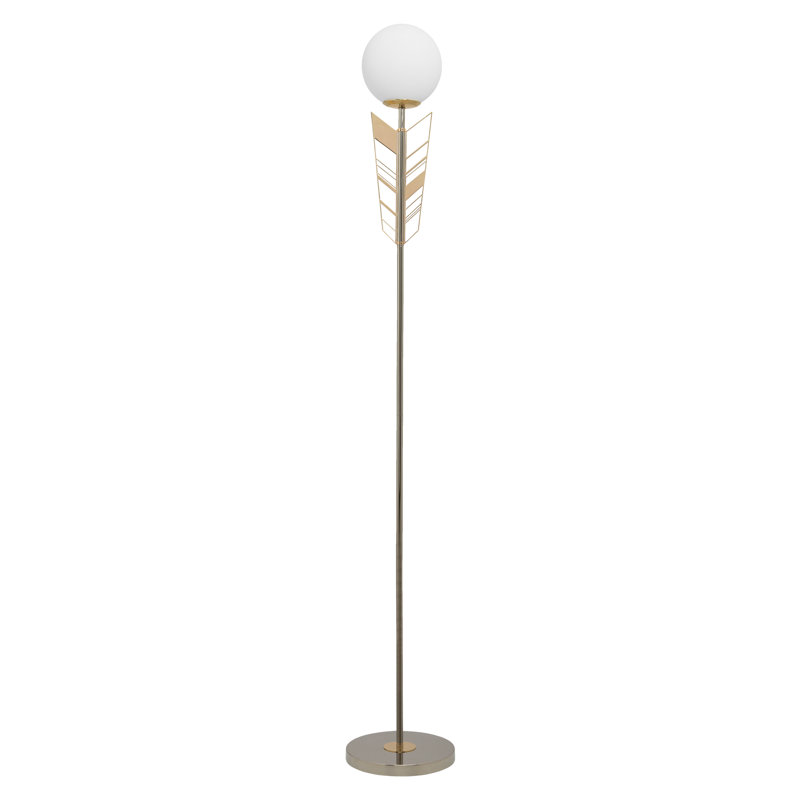 Lampe sur pied dorée et argentée 65,5 "Gladkowski