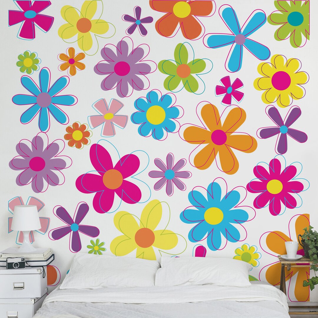 Tapete Retro Blumen 1.92m x 192cm