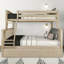 Brubaker Single Over Double Solid Wood Bunk Bed with Trundle Bed-595370658-566311806