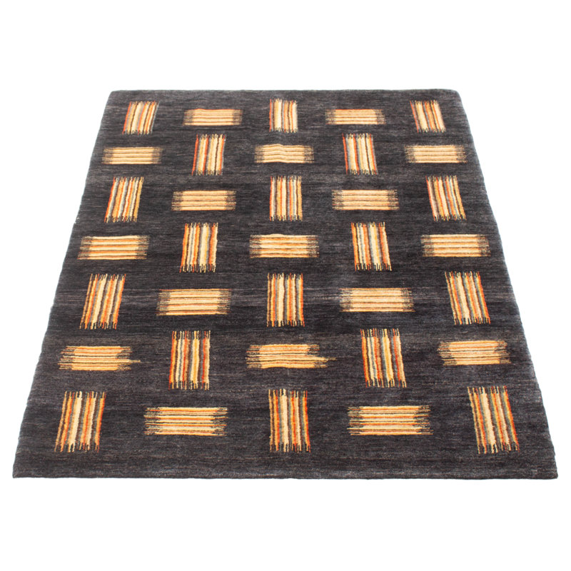 Tapis gris Finest Peshawar Ziegler 4 pi 8 po x 6 pi 4 po