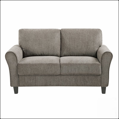 Classic Comfort Chenille Upholstered Loveseat With Durable Construction And Elegant Rolled Arms For Living Room