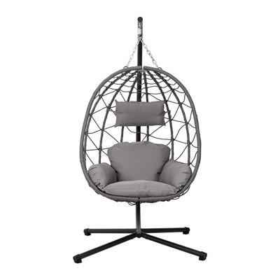 Swing Egg Chair with Stand and Cushion