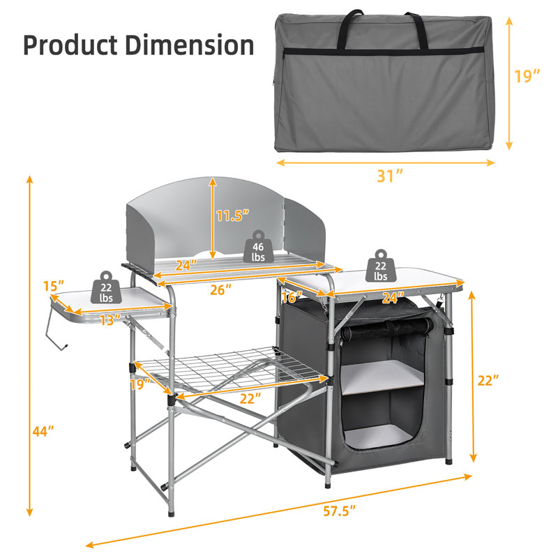 57.5'' Rectangular Folding Table