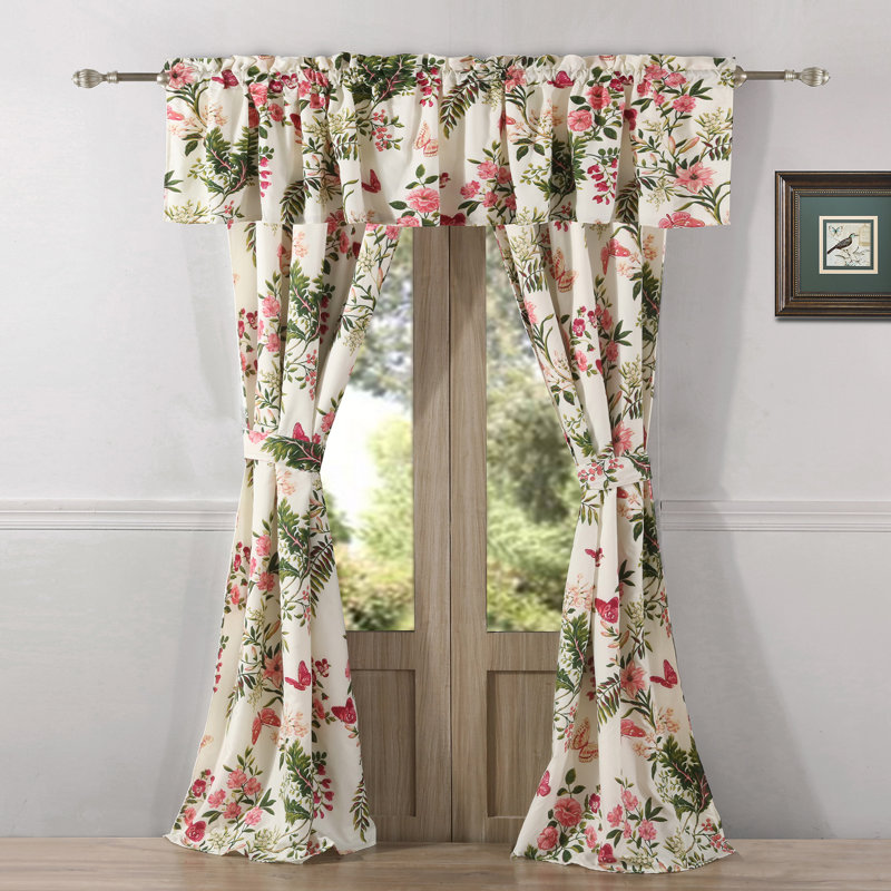 Greenland Home Fashions Butterflies Window Panel Pair