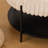 30.9"Wide Faux Fur Upholstered Round Ottoman Coffee Table Foot Rest with Black Metal Legs-152052781