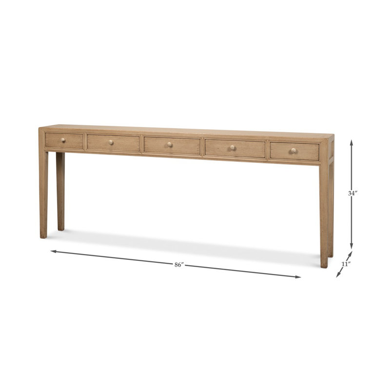 Jeweler 86'' W Solid Wood Console Table