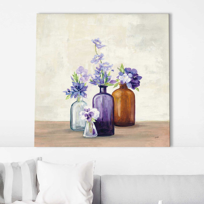 Fenêtre de jardin I - Peinture, Toile tendue, H 24 po x l 24 po x P 1,5 po
