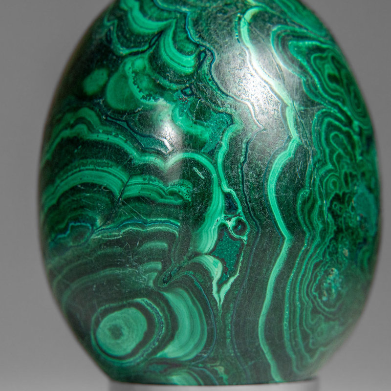Genuine Polished Malachite Egg (363.2 Grams)