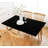 Fitted Rectangle Tablecloth Spandex Stretch Black Cocktail Table Cover Elastic Edge Topper Cap For Dining Wedding Party Picnic 42 X 72 Inch