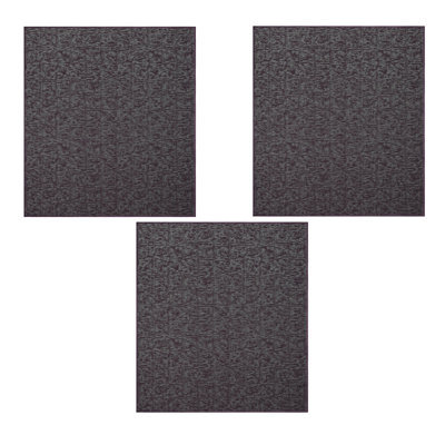 Ensemble de tapis intérieur / extérieur en nylon touffeté à la machine géométrique mauve