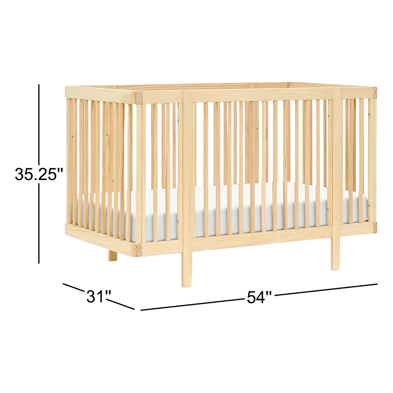 Pogo Pine 8-in-1 Convertible Crib, Blonde